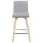 Armen Living Vienna Swivel Counter Height Stool with Gray Upholstery in Patterned Oak, , large