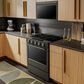 KitchenAid 2-Piece Kitchen Package with 30" Slide-In Smart Gas Range and 30" Over-the-Range Microwave Oven in Black Ore, , large