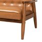 Baxton Studio Sorrento Stationary Loveseat in Tan, , large