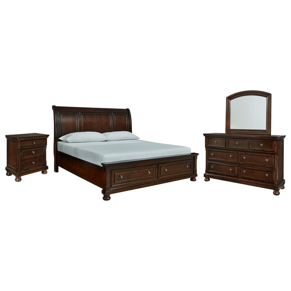Millenium Porter 4-Piece California King Storage Bedroom Set in Rustic Brown, , large