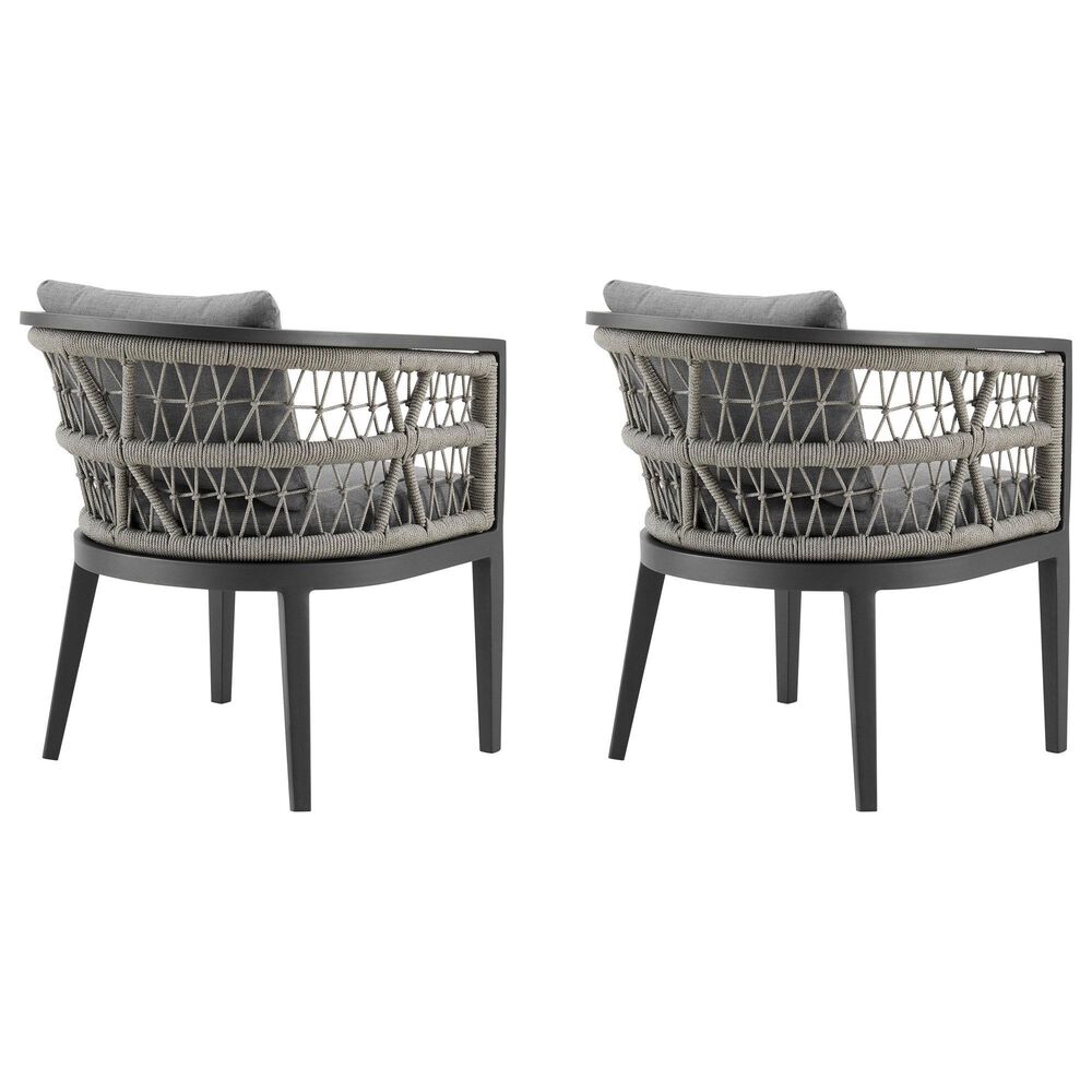 Blue River Zella Outdoor Dining Chair with Cushions in Earl Gray (Set of 2), , large