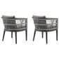 Blue River Zella Outdoor Dining Chair with Cushions in Earl Gray (Set of 2), , large