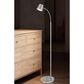Cal Lighting Silvique Floor Lamp in Matte Satin Nickel, , large