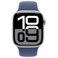 Apple Watch Series 10 GPS 42mm Silver Aluminum Case with Denim Sport Band - S/M, , large
