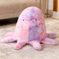 Jaxx Huggy The Octopus Sea Buddy Large Kids Stuffed Animal Bean Bag in Unicorn Pink, , large