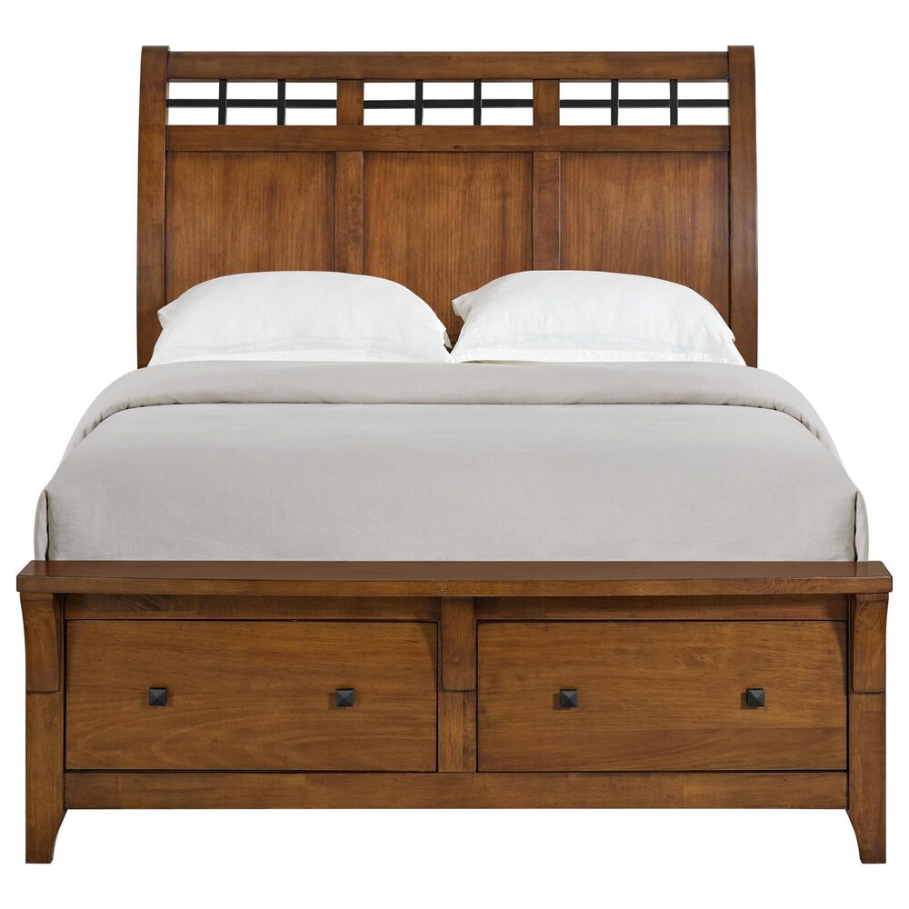 Mayberry Hill Gage Queen Storage Bed in Chestnut, , large