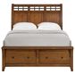 Mayberry Hill Gage Queen Storage Bed in Chestnut, , large