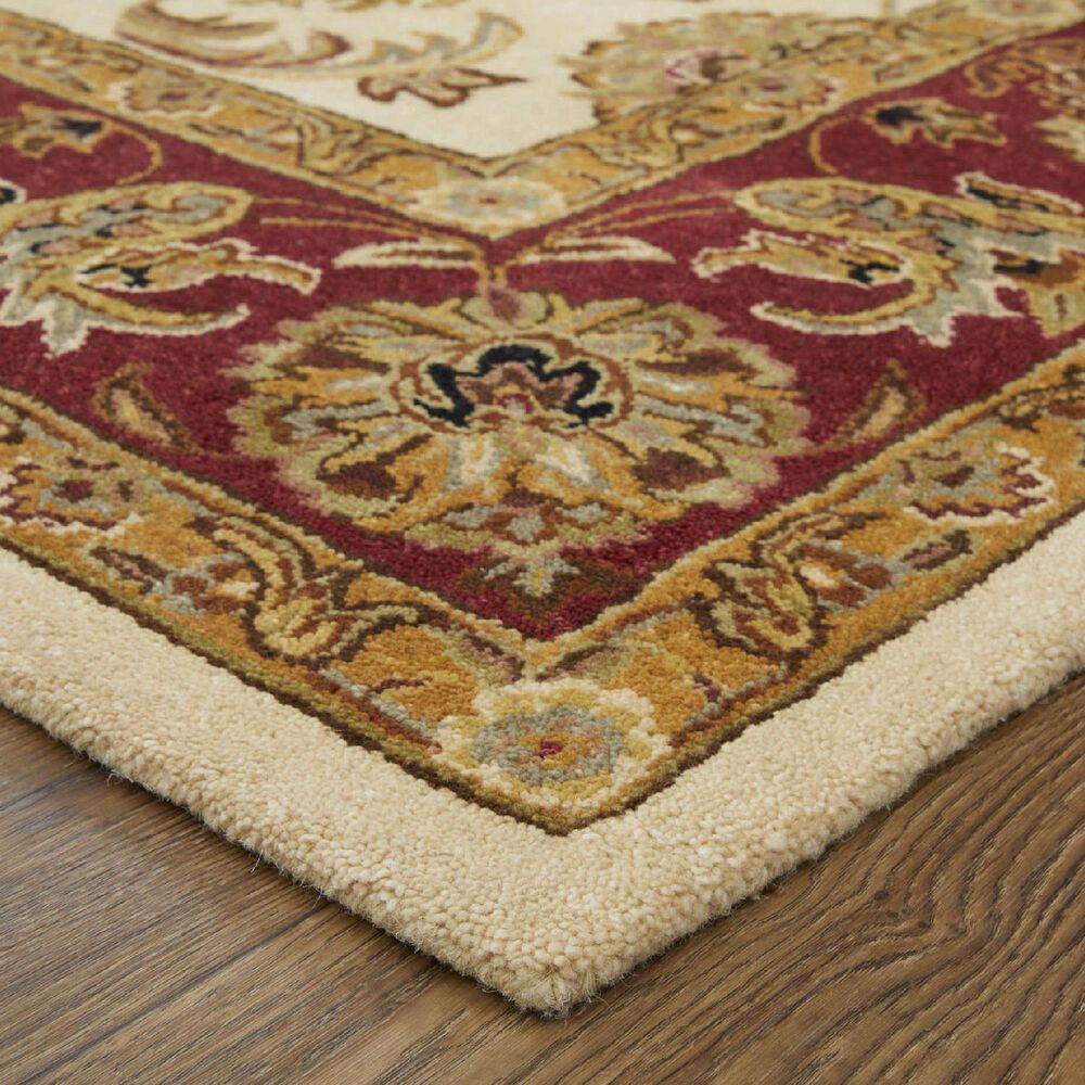 Feizy Rugs Wagner Ivory and Red 5&#39; x 8&#39; Area Rug, , large