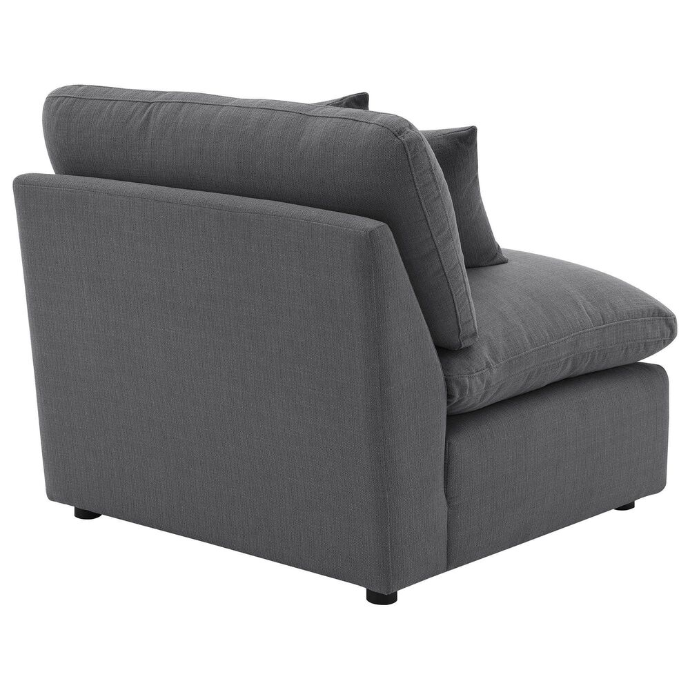 Coaster Hobson Accent Armless Chair in Charcoal, , large