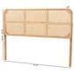 Baxton Studio Lainer Queen Panel Headboard in Natural Brown, , large