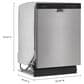 WHIRLPOOL 4-Piece Kitchen Package with 18.25 Cu. Ft. Top-Freezer Refrigerator and 5.3 Cu. Ft. Electric Range in Stainless Steel, , large