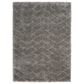 Nourison Dreamy Shag Chevron 4" x 6" Grey Area Rug, , large