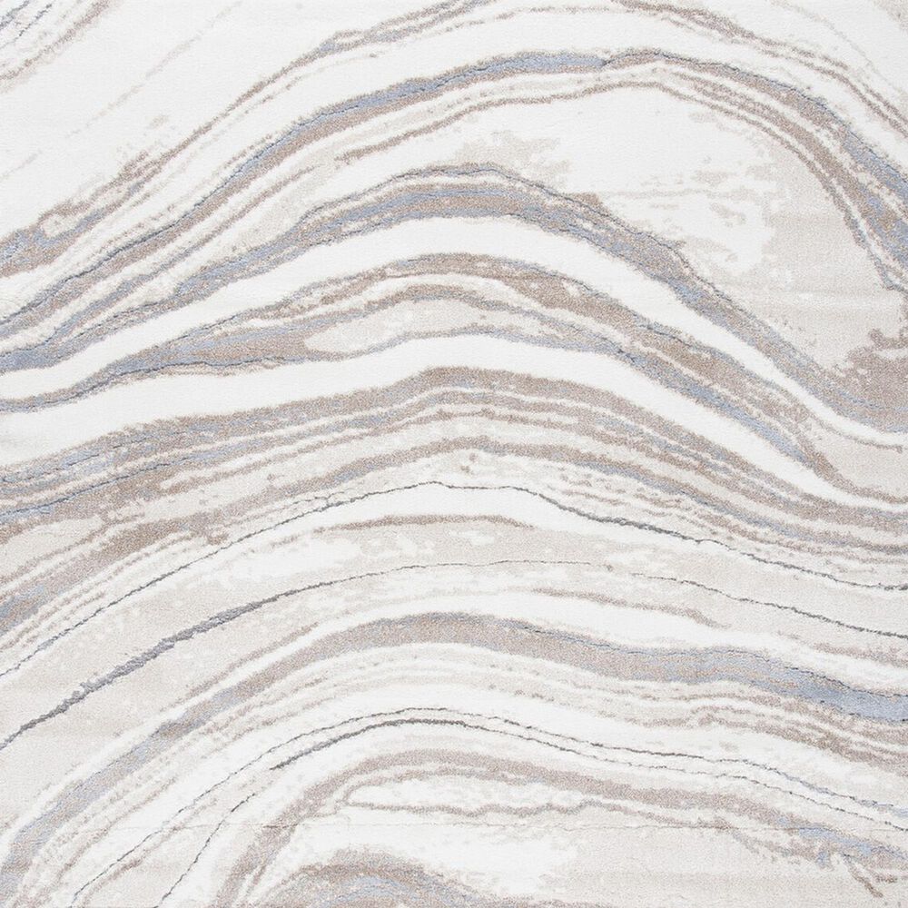 Safavieh Cyrus Shag CYR130A 2&#39;2&quot; x 9&#39; Ivory and Grey Runner, , large