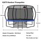 HOMLUX 12" Outdoor Trampoline with Basketball Hoop in Blue, , large