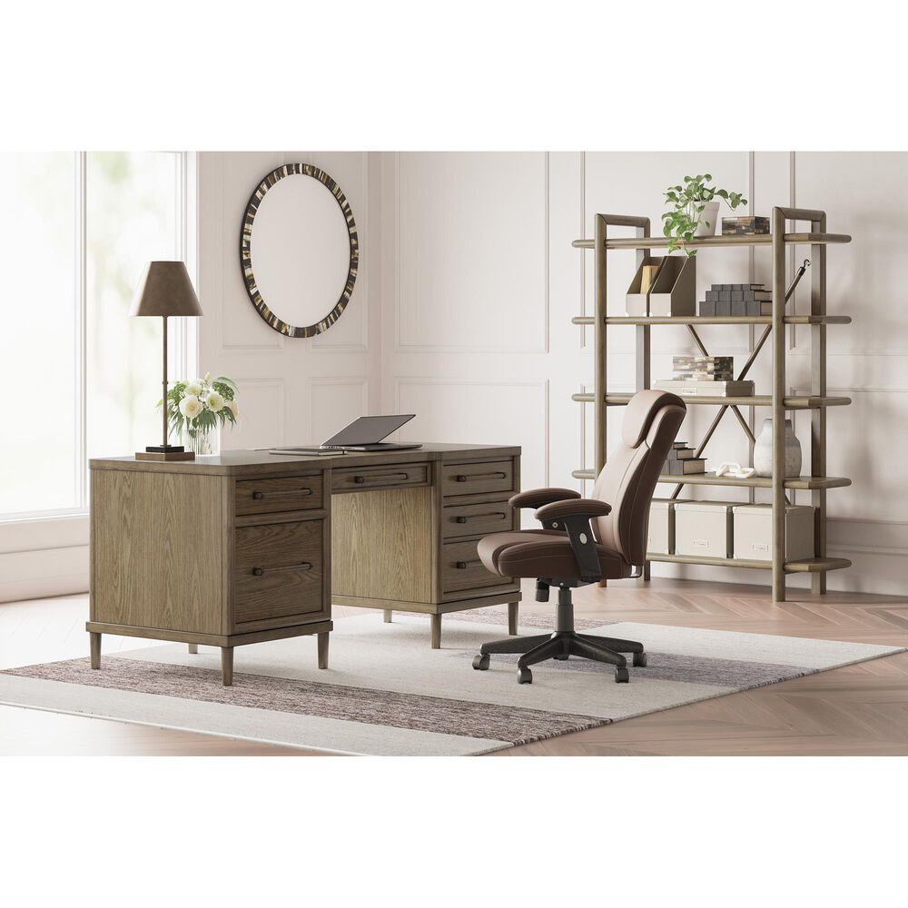 Ashley Roanhowe 68&quot; Writing Desk in Brown, , large