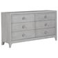 Urban Home Boho Chic Dresser and Mirror in Washed White, , large