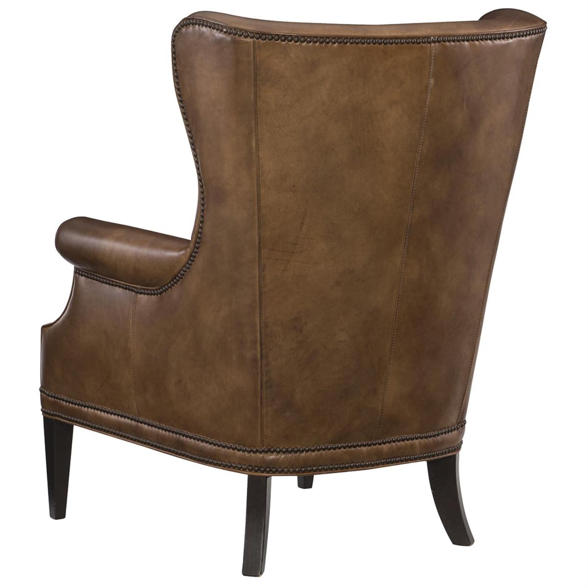 Large leather sales wingback chair