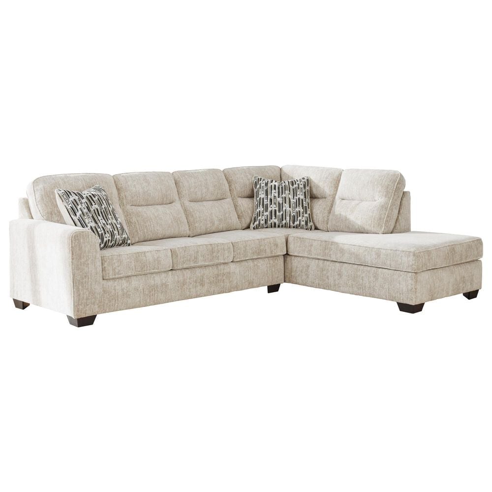 Ashley Lonoke 2-Piece Right Facing Sectional with Chaise in Parchment, , large