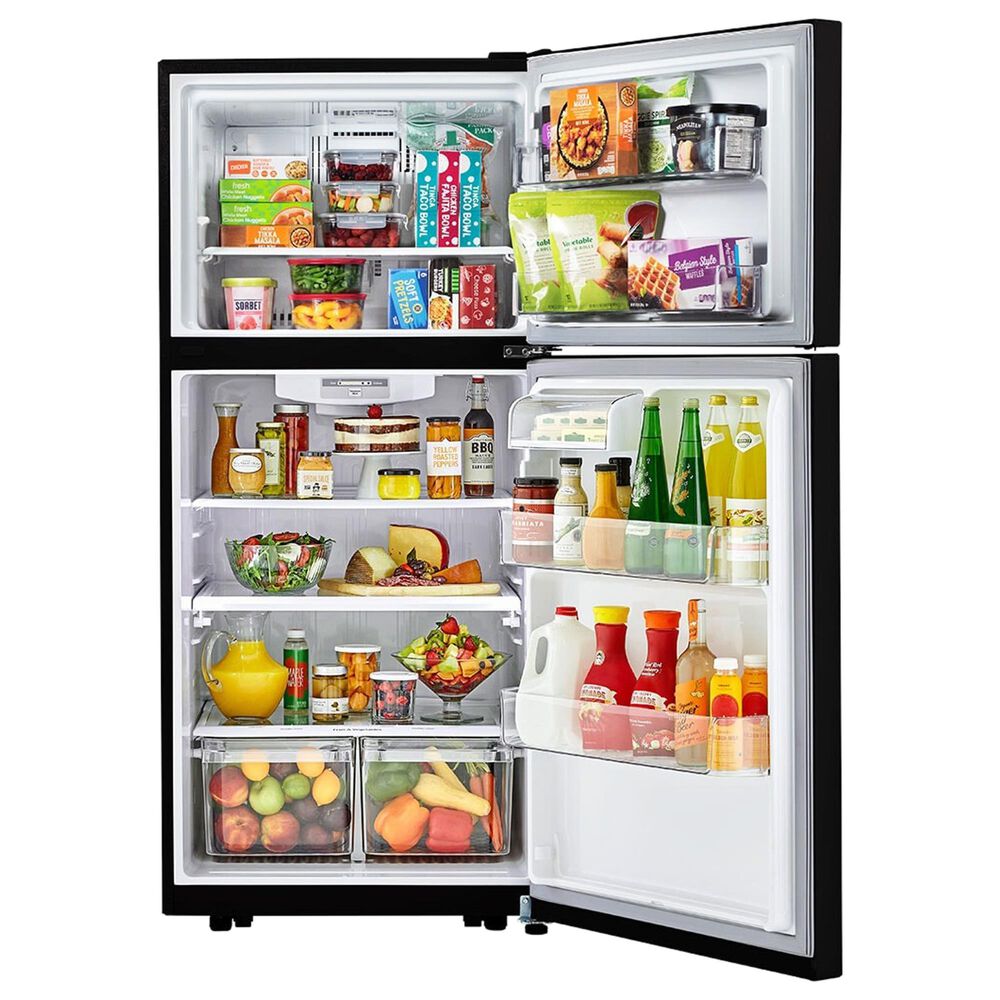 LG 20 Cu. Ft. Top Freezer Refrigerator in Smooth Black, , large