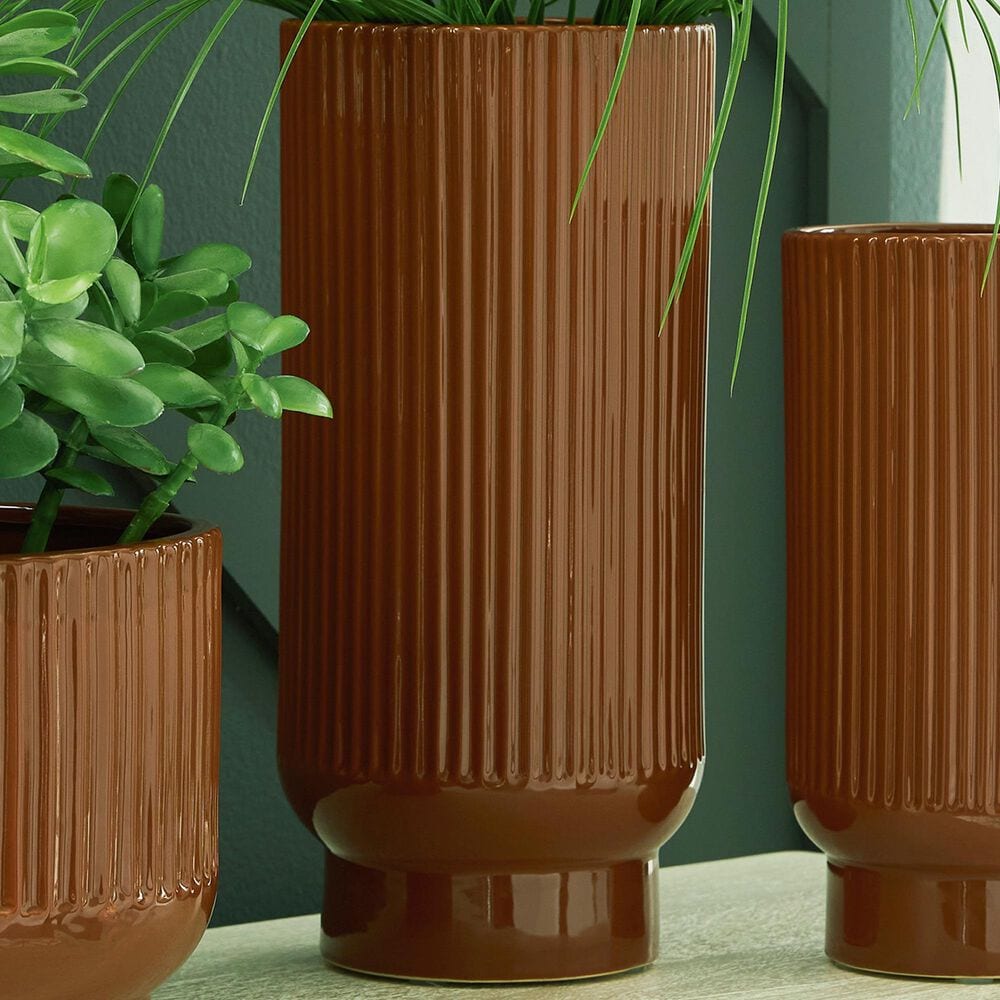 Ashley Avalyah 14.88" Vase in Burnt Umber, , large