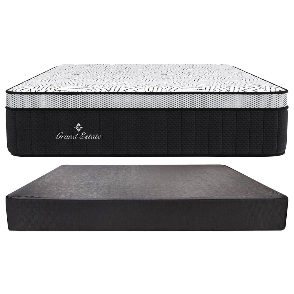 Grand Estate 500 Medium Queen Mattress with High Profile Box Spring, , large