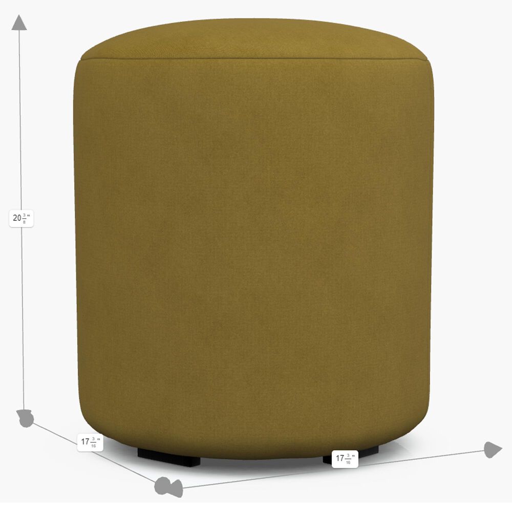 Flexsteel Pouf Fabric Ottoman in Lichen, , large