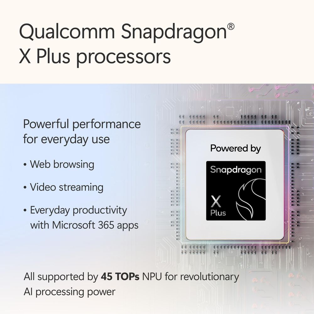 Microsoft Surface Copilot+ PC 13&quot; Laptop - Qualcomm Snapdragon X Plus - 16GB RAM - 256GB UFS - Windows 11 Home - Platinum - Device Only - &#40;Latest Model&#41;, , large