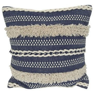 India House 83362 20" Square Throw Pillow in Indigo, , large