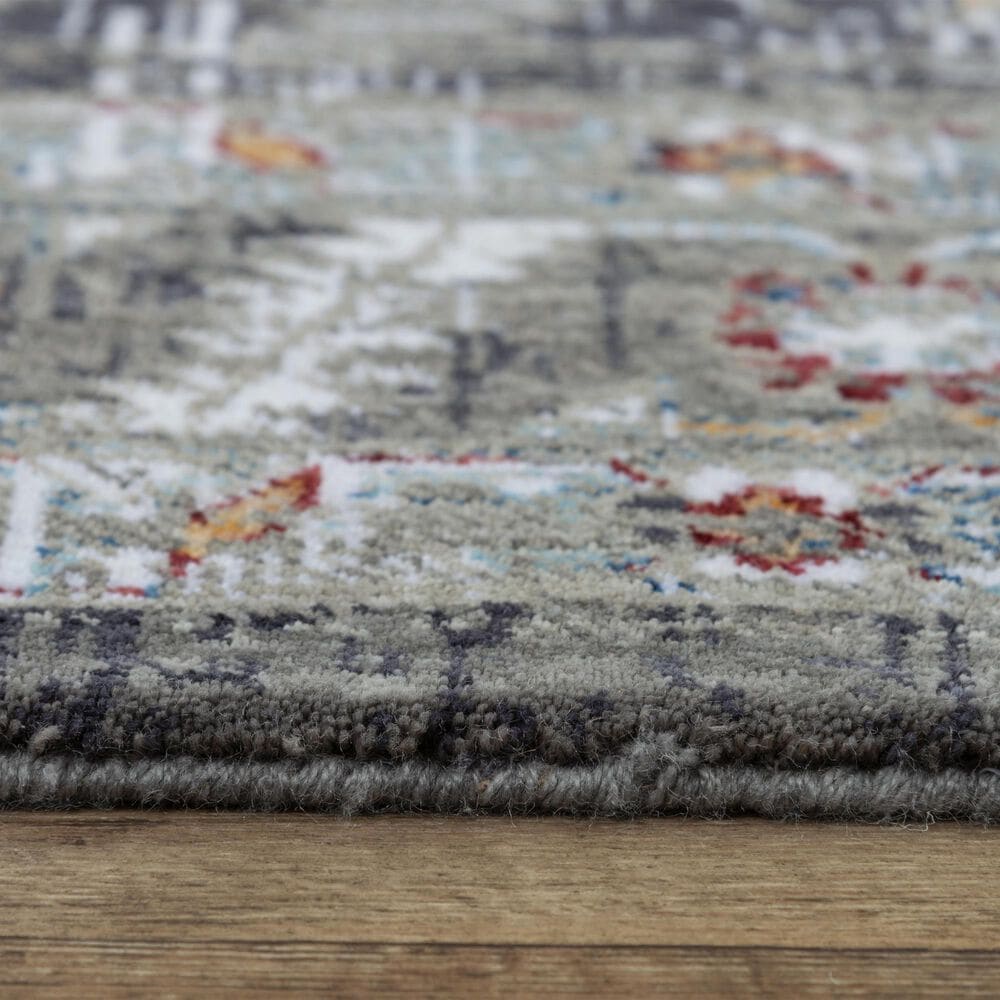 RIZZY Signature Gray and Multicolor 10' x 13' Area Rug, , large