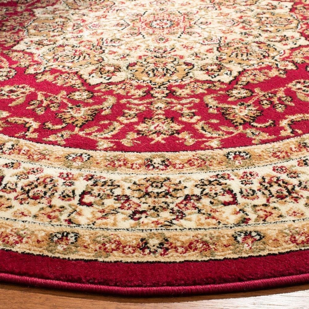 Safavieh Lyndhurst LNH222 5&#39;3&quot; Round Red and Ivory Area Rug, , large