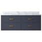 Lexora Home Castor 48" Single Bathroom Vanity in Blue with 2 cm White Carrara Marble Top and Rectangular Sink, , large