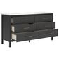 Ashley Cadmori 6-Drawer Dresser in Matte Black and White, , large
