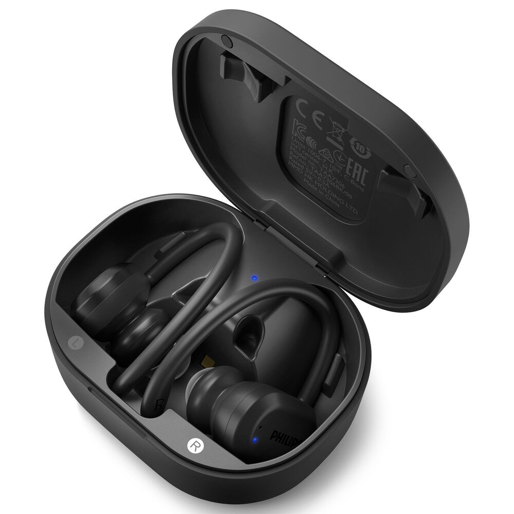 Philips Audio A7306 True Wireless Sport In-Ear Headphones with IP57 Dust and Waterproof in Black, , large