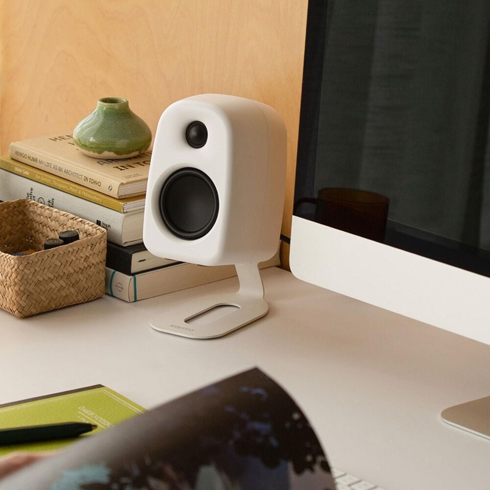 Kanto UKI Desktop Speakers with Bluetooth in Chalk (Pair), , large