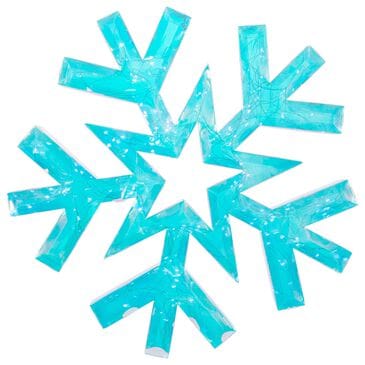 The Gerson Company 18.3" USB Electric Lighted Hanging Holographic Snowflake with Remote Control in White, , large