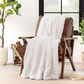 50" x 65" Wolf Faux Fur Throw Blanket in White, , large