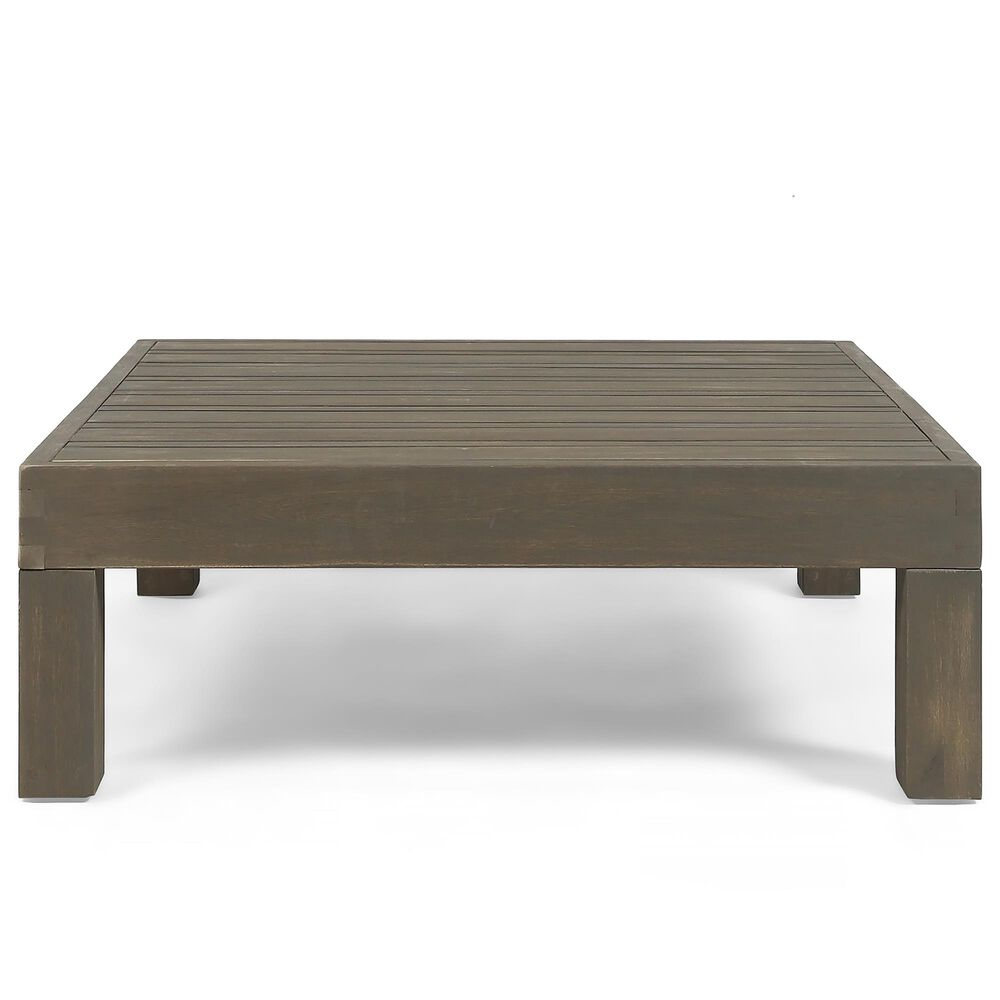 Hearth and Haven Brava Outdoor Corner Bench with Coffee Table in White, , large