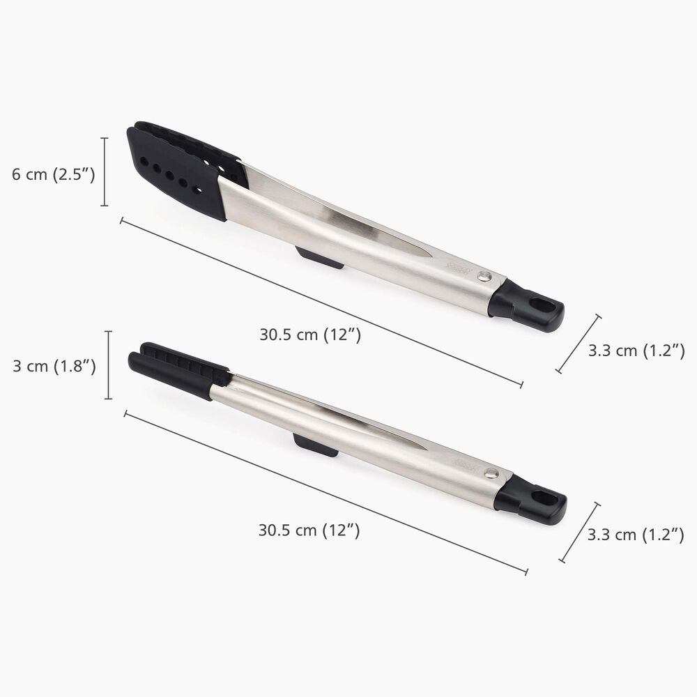 Joseph Joseph Elevate 2-Piece Tong in Stainless Steel, , large
