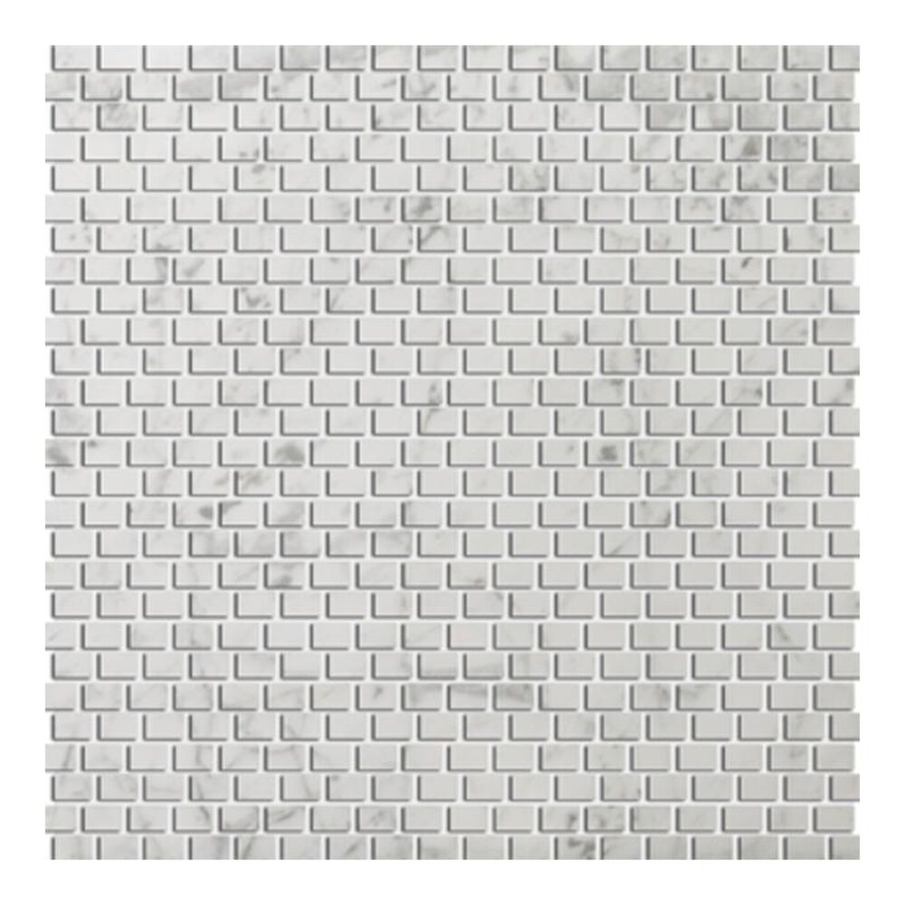 Emser Bianco Gioia Nantes 12" x 12" Natural Stone Mosaic Sheet, , large