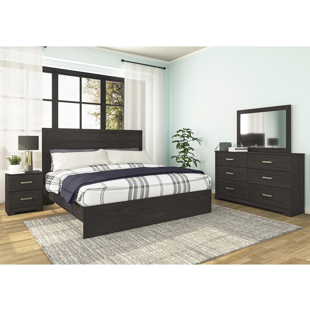 Ashley Belachime 4 Piece Queen Bedroom Set in Dark Charcoal, , large