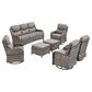 Sunwell Garden 7-Piece Conversation Set in Gray, , large