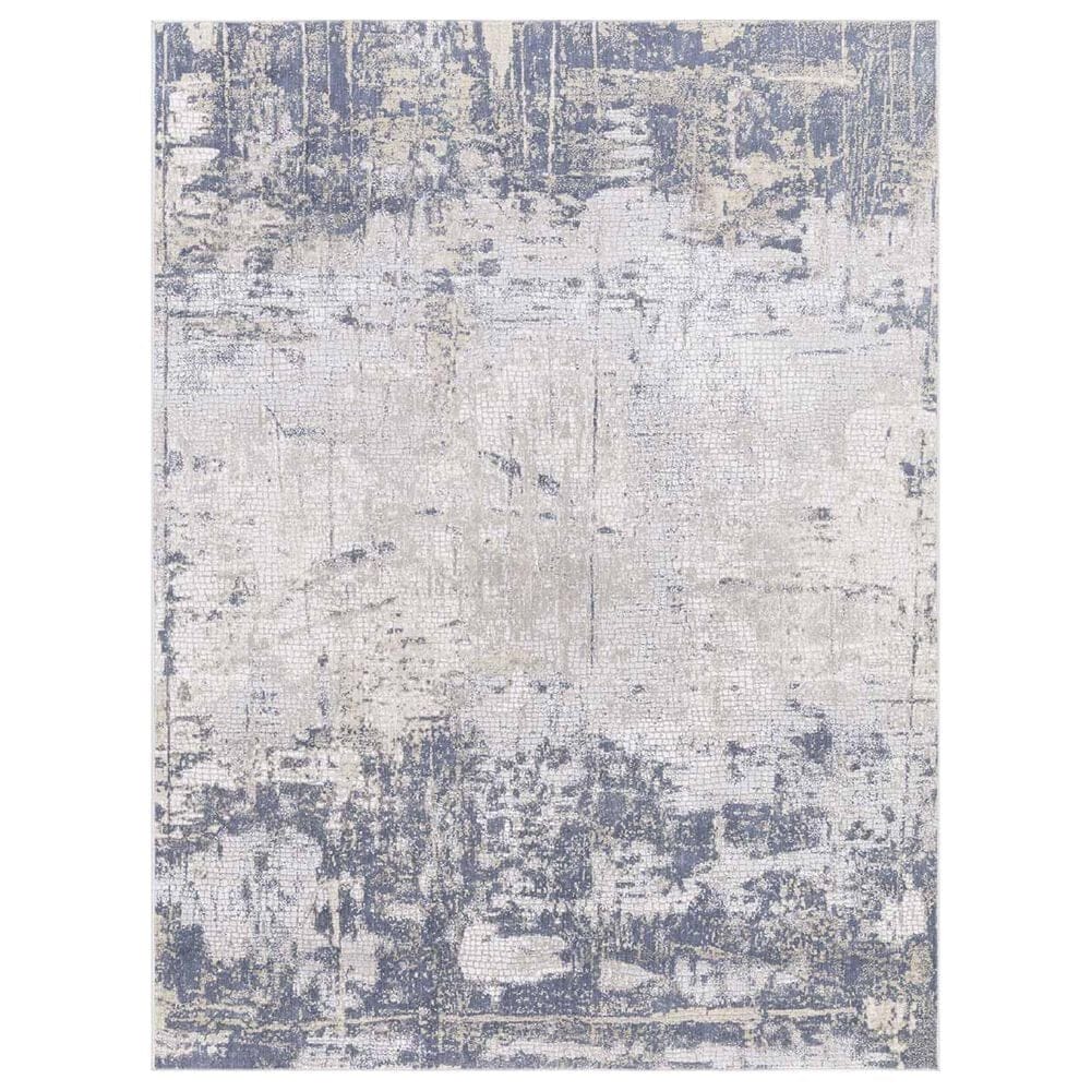 Amer Rugs Hamilton 7"6" x 9"6" Beige and Indigo Area Rug, , large
