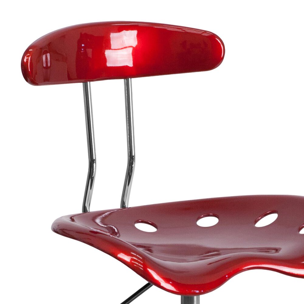 Flash Furniture Vibrant Swivel Task Chair in Red, , large