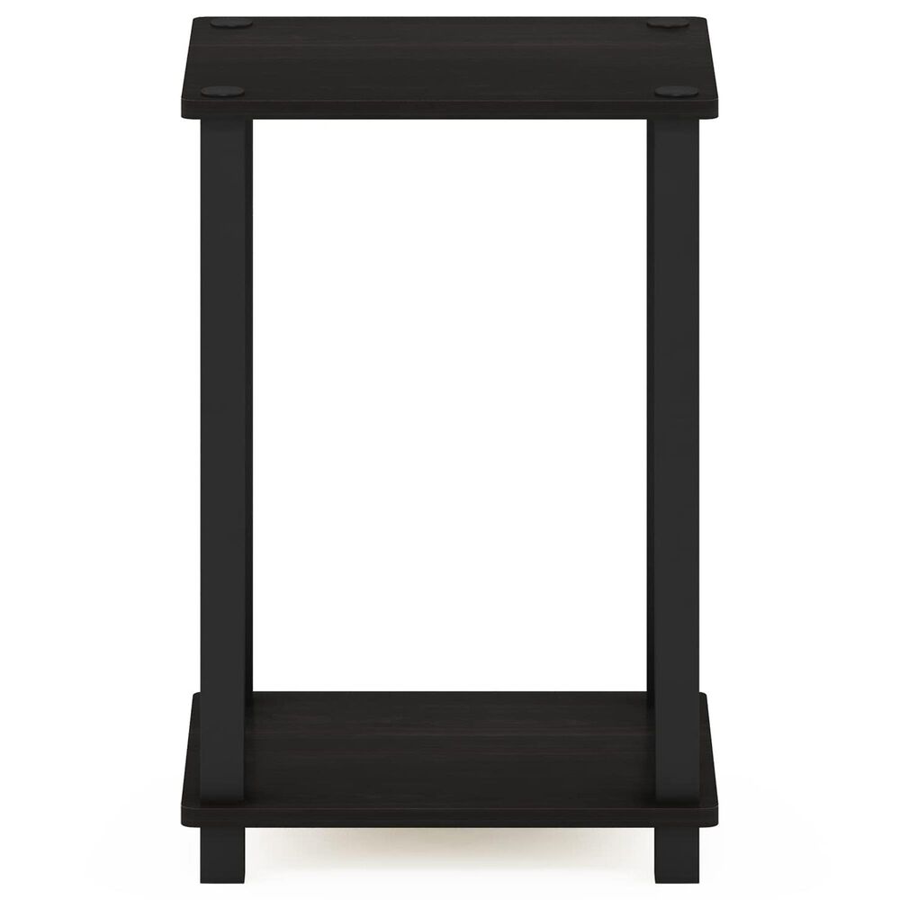 HOMLUX Simplistic 1-Tier End Table in Espresso and Black, , large