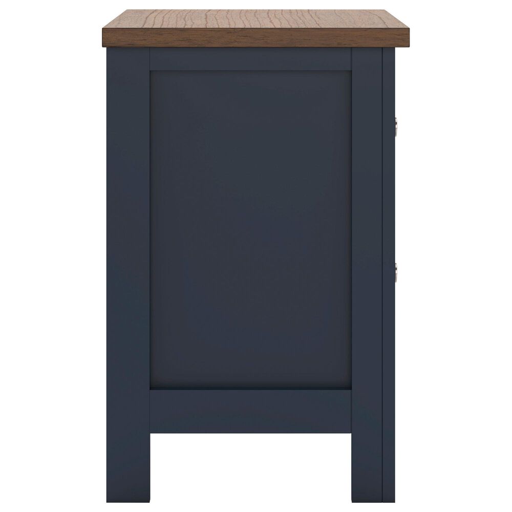 Ashley Landocken 2-Drawer Nightstand in Dark Slate Blue and Light Brown, , large