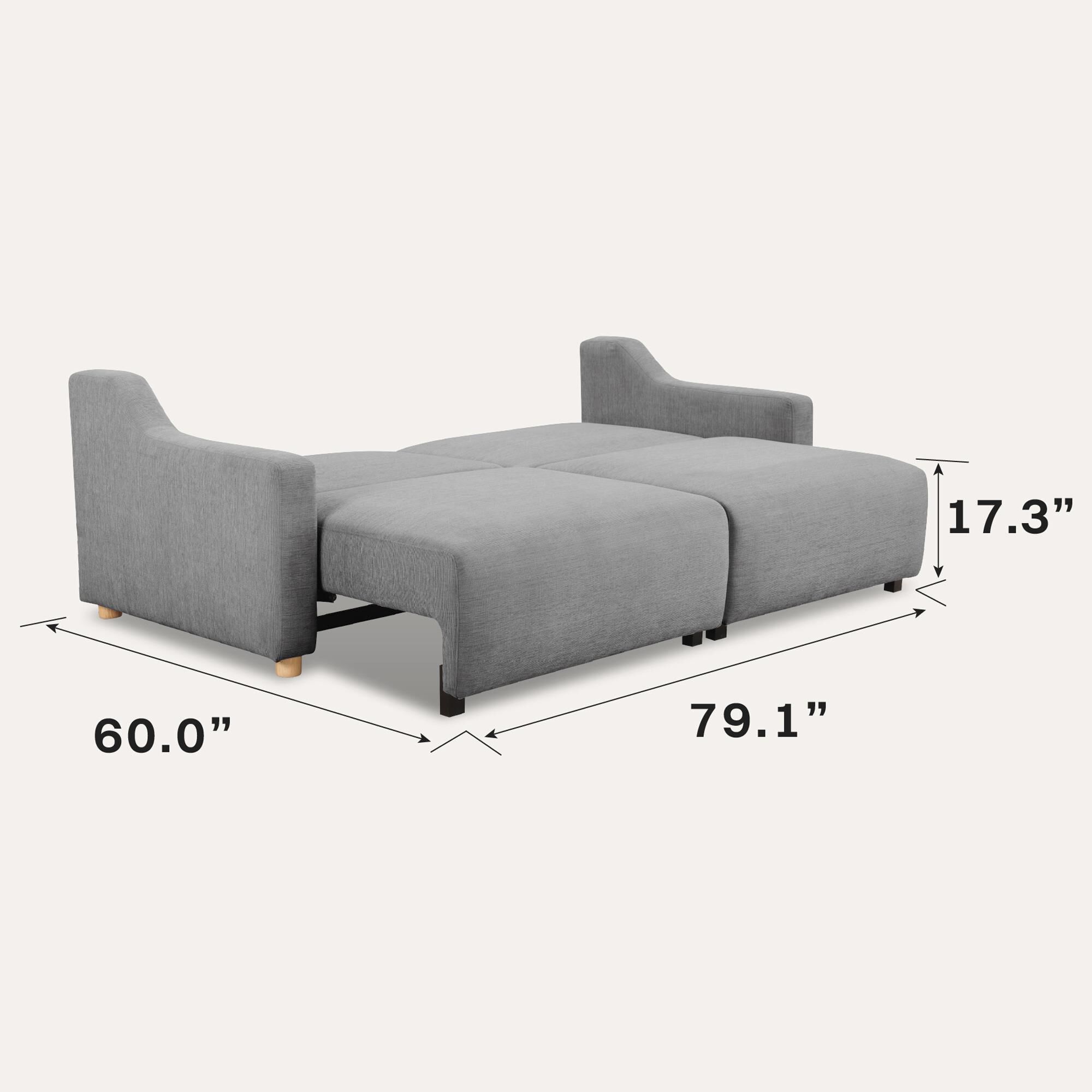 Serta Glenmont Convertible Sofa in Grey