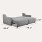 Lifestyle Solutions Glenmont Convertible Sofa in Grey, , large