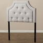 Baxton Studio Mars Twin Upholstered Panel Headboard in Greyish Beige, , large