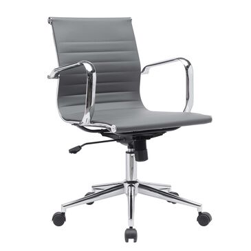 Global Seating Ribbed Executive Chair in Gray, , large