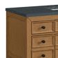 James Martin Vanities Malibu 48" Single Bathroom Vanity in Amber Birch with 3 cm Charcoal Soapstone Quartz Top and Rectangular Sink, , large